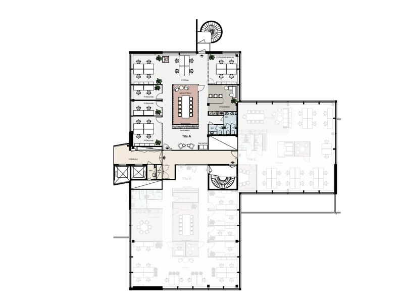 266 m2, 2. krs LSCK-D-talo- PLAIN