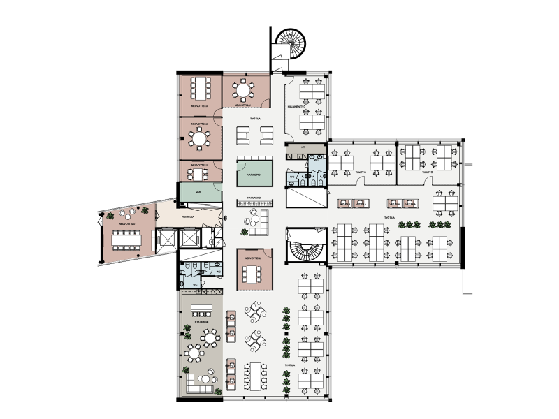 852 m2, 4. krs monitoimitila, LSCK D-talo